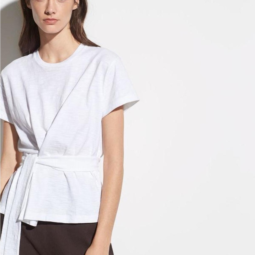 Vince Short Sleeve Wrap Tee